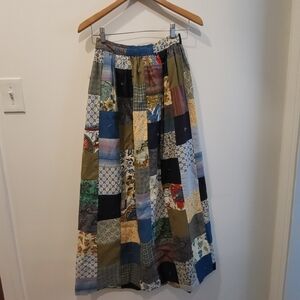 Vintage handmade patchwork maxi skirt
